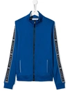 Givenchy Teen Logo Band Track Jacket In Blue