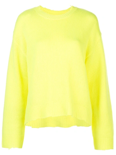 Rta Knitted Long Sleeve Top In Yellow
