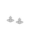Vivienne Westwood Valentina Orb Earrings White In Silver-tone