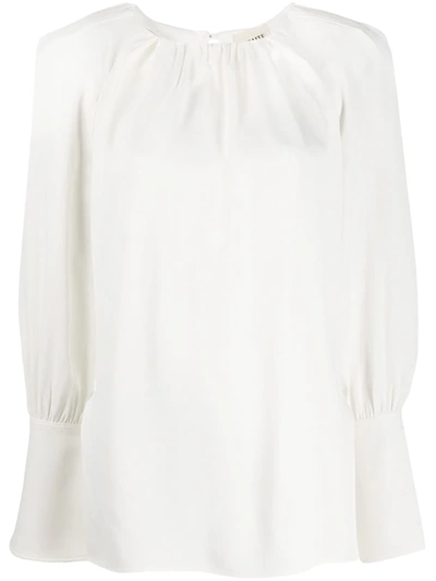 Khaite Women's Kristy Cut-out Blouse In Ivory