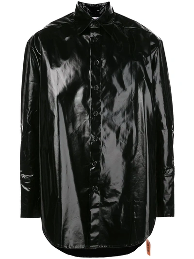 Yang Li Pointed Collar Shirt In Black