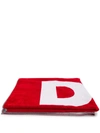 Dsquared2 Logo Print Beach Towel In Red
