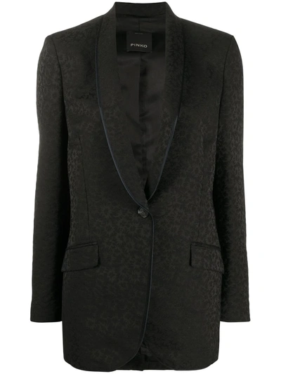 Pinko Jacquard Blazer In Black