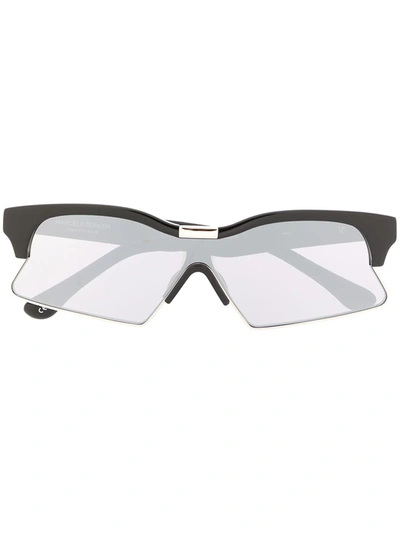 Marcelo Burlon County Of Milan 3 Special Rectangular-frame Sunglasses In Black,silver