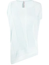 Antonio Marras Asymmetric Ribbed Top In Blue