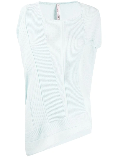 Antonio Marras Asymmetric Ribbed Top In Blue