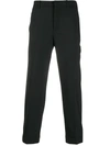 Neil Barrett Zip-detail Cropped Trousers In Black