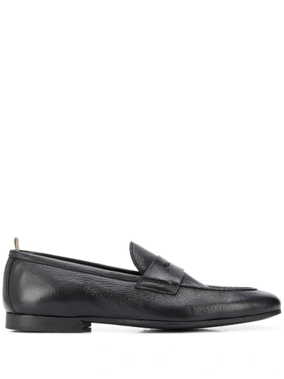 Officine Creative Byron Almond-toe Loafers In Black