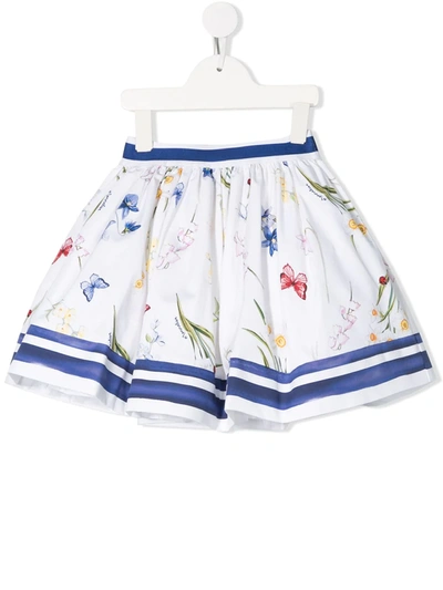 Monnalisa Kids' Pull-on A-line Skirt In White