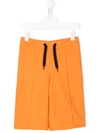 Fendi Kids' Drawstring Shorts In Orange