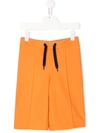 Fendi Kids' Drawstring Shorts In Tangerine