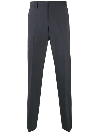 Hugo Boss Slim-fit Straight-leg Tailored Trousers In Grey