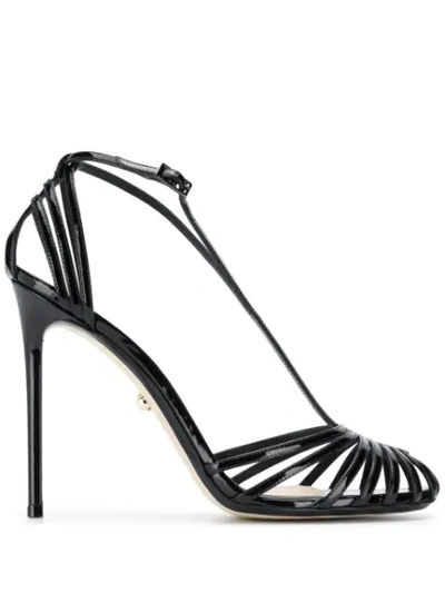 Alevì Stella Strappy Sandals In Black