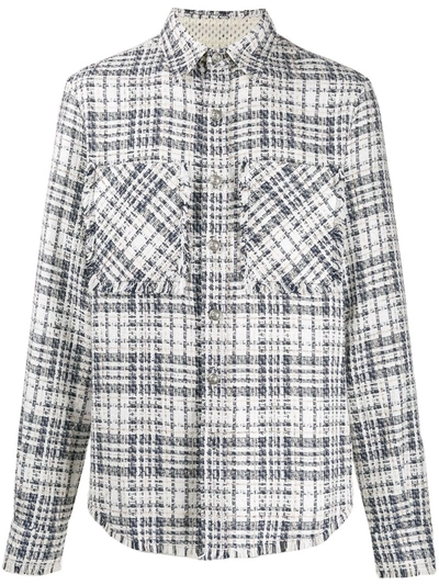 Faith Connexion Tweed Relaxed-fit Shirt In Beige