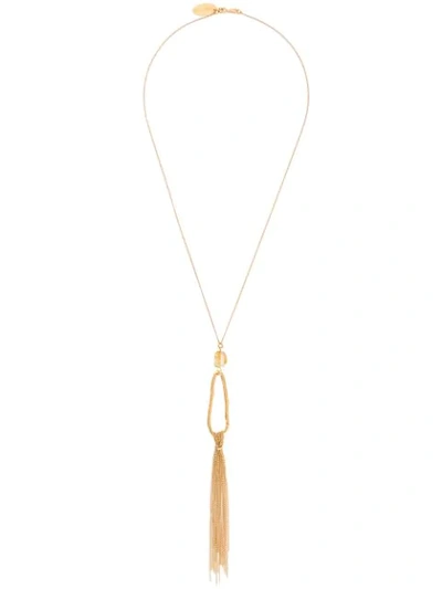 Forte Forte Stone Embellished Long Necklace In Gold