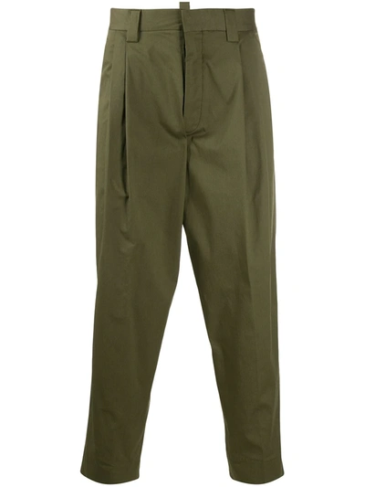 Dsquared2 Tapered Trousers In Green