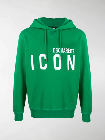 Dsquared2 Logo Hoodie In Green