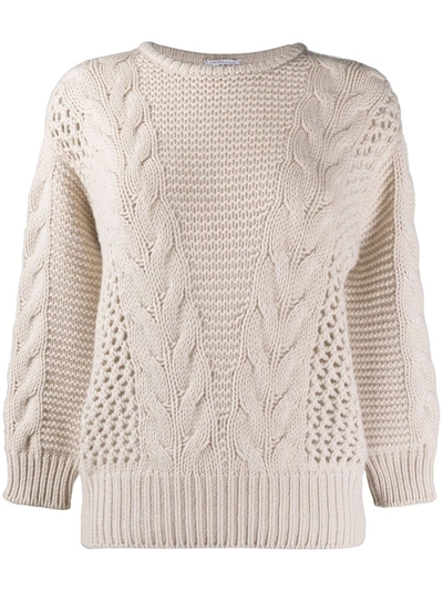 Agnona Chunky-knit Jumper In Neutrals