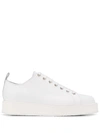 Jil Sander Chunky Sole Lace-up Sneakers In White