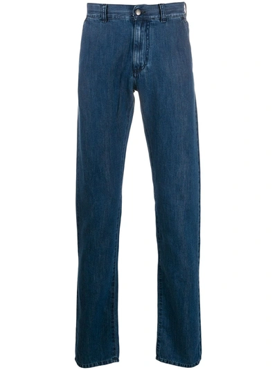 Canali Straight Leg Jeans In Blue