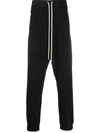 Rick Owens Drawstring Drop-crotch Trousers In Black