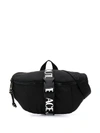 Versace Jeans Couture Contrast Logo Belt Bag In Black