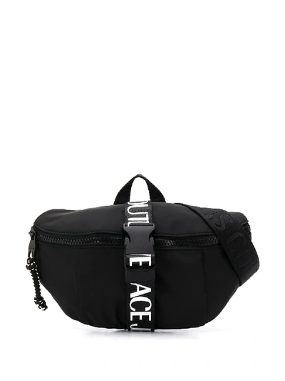 Versace Jeans Couture Contrast Logo Belt Bag In Black