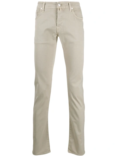 Jacob Cohen Basic Slim-fit Trousers In Neutrals