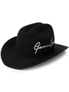 Versace Gv Signature Cowboy Hat In Black