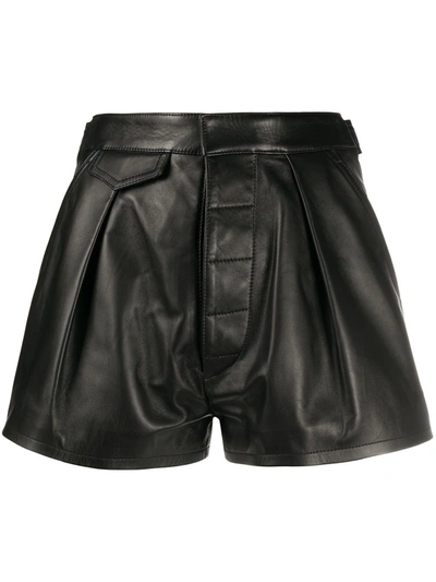 Dsquared2 High-waisted Short Shorts In Black
