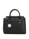 Emporio Armani Black Handbag With Maxi Logo