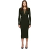 Balmain Knitted Dress In 7ua Kaki