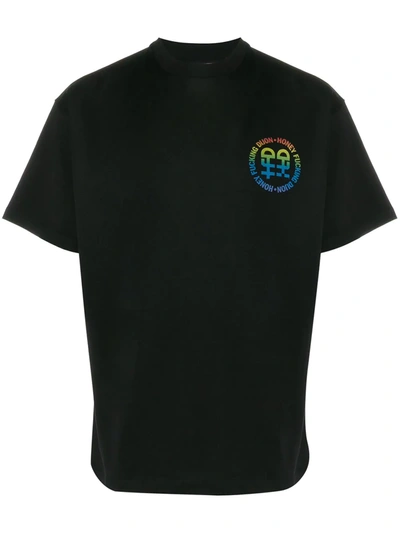 Honey Fucking Dijon 黑色 Small Rainbow Logo T 恤 In Black