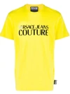 Versace Jeans Couture T-shirt Mit Logo-print In Yellow