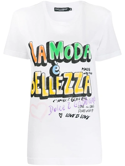 Dolce & Gabbana Printed T-shirt In White