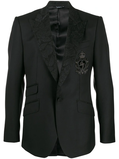 Dolce & Gabbana Dna Sicily Tuxedo Blazer In Black