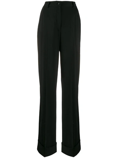 Dolce & Gabbana High Waist Tailored Trousers In Black