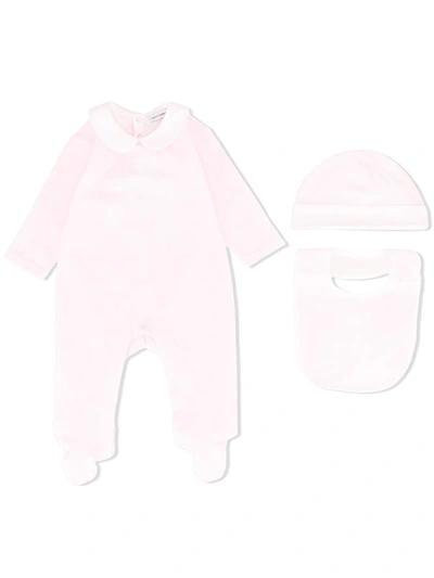 Dolce & Gabbana Babies' Logo Print Three-piece Gift Set In Pink