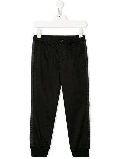 Dolce & Gabbana Kids' Side Stripe Trousers In Black