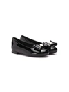 Dolce & Gabbana Kids' Bow-detail Ballerina Shoes In Black