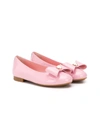Dolce & Gabbana Kids' Bow-detail Ballerina Shoes In Rosa