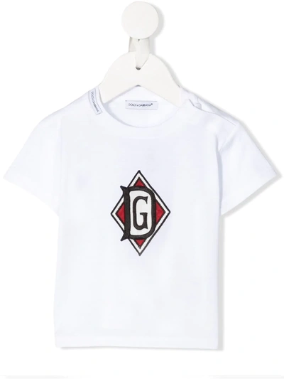 Dolce & Gabbana Babies' Graphic Print T-shirt In Bianco
