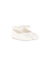 Dolce & Gabbana Babies' Logo-embroidered Ballerina Pumps In White