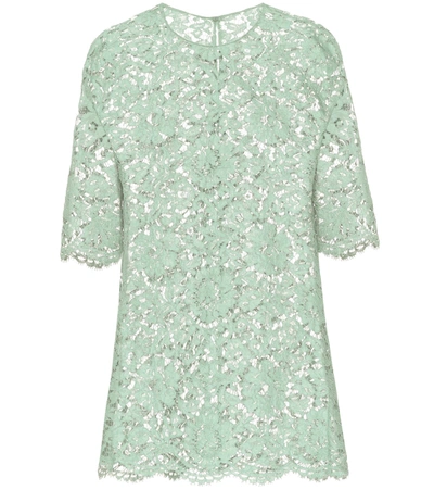 Valentino Lace Top In D Powder Green