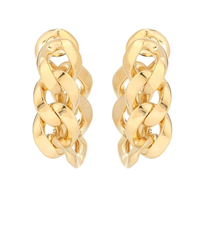 Bottega Veneta Chain Drop Earrings In Gold