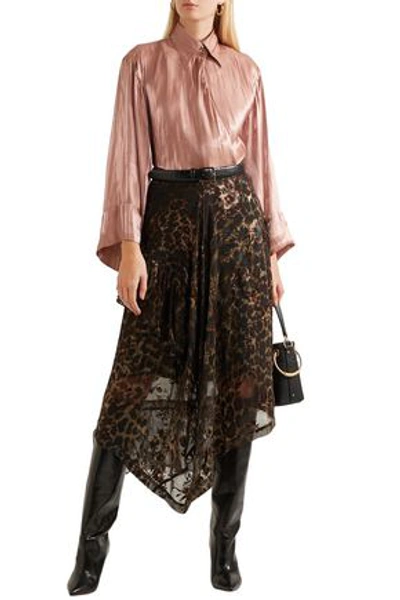 Etro Satin Wrap Top In Antique Rose