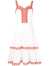 Temperley London Boheme Embroidered Cotton-poplin Dress In White