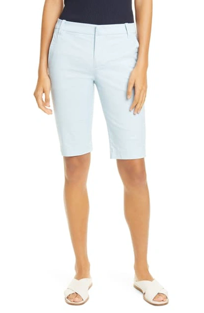 Vince Coin Pocket Stretch Cotton Bermuda Shorts In Sky Lark