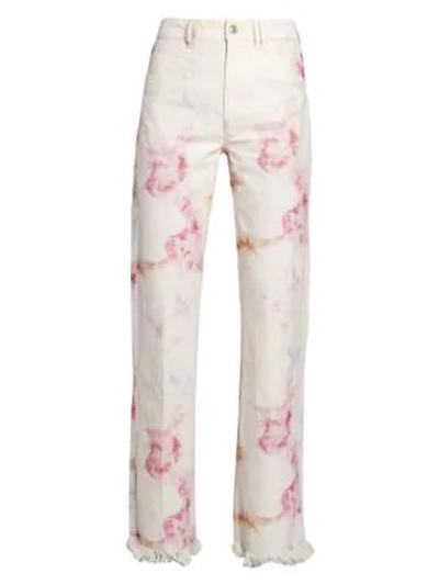 Isabel Marant High-rise Tie-dye Boyfriend Jeans With Raw Hem In Pink
