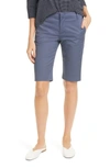 Vince Coin Pocket Stretch Cotton Bermuda Shorts In Postal Blue